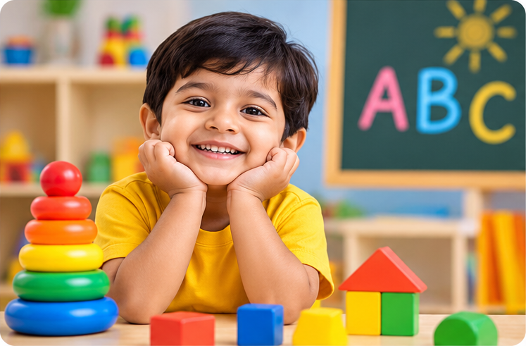 Preschool illustration for Sunshine International Preschool, Sahid Nagar